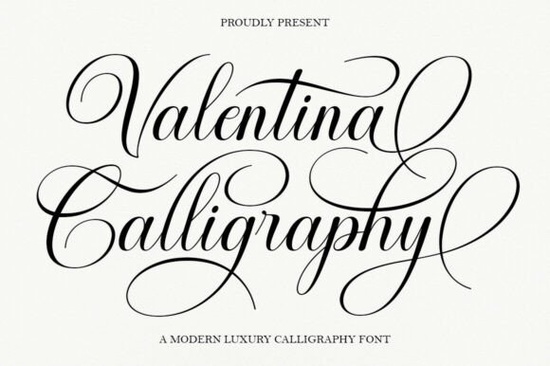 Valentina Calligraphy Font